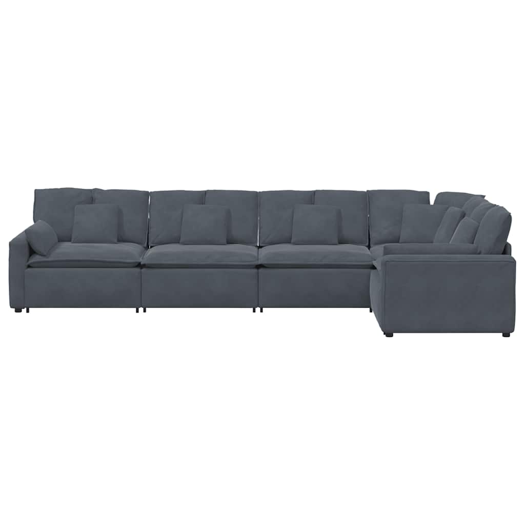 Canapé Modulaire Avec Coussins En Velours