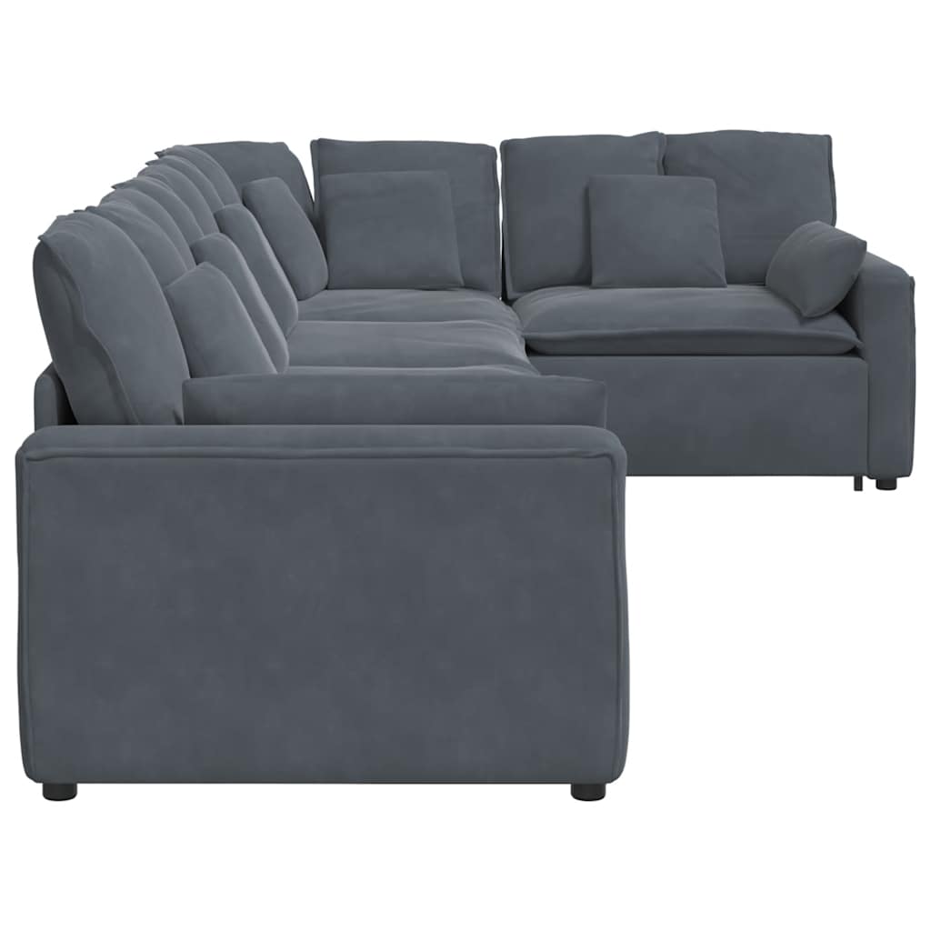 Canapé Modulaire Avec Coussins En Velours