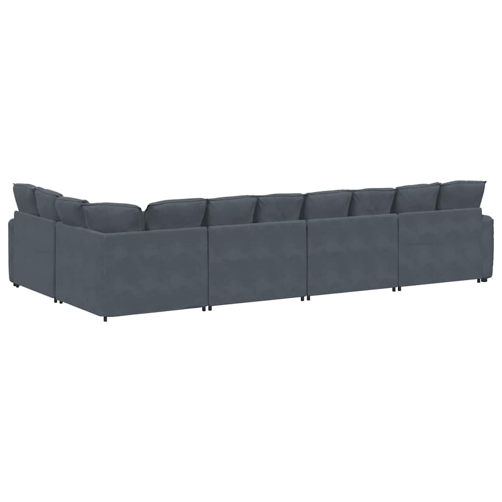 Canapé Modulaire Avec Coussins En Velours
