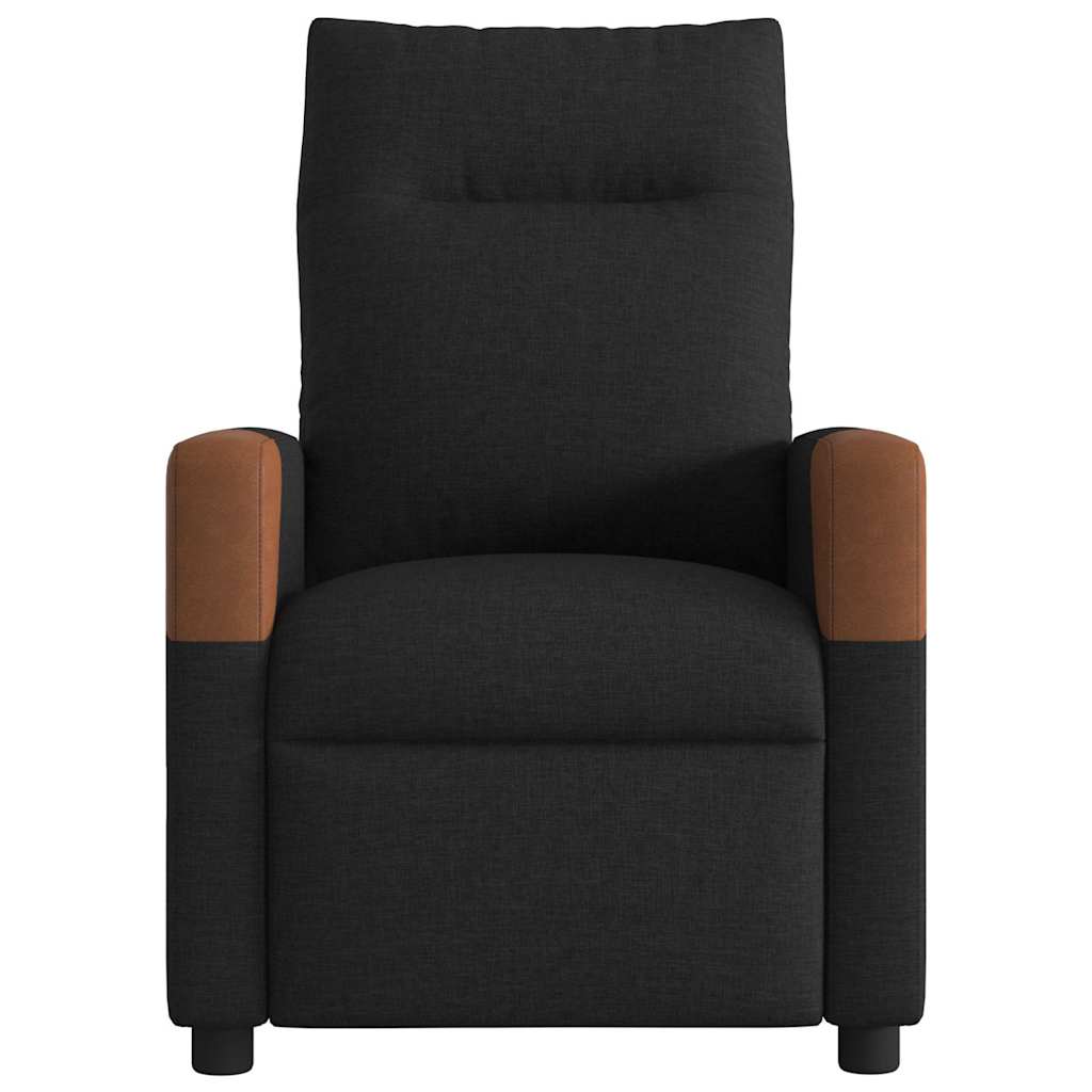 Fauteuil De Massage Inclinable Électrique Tissu Noir