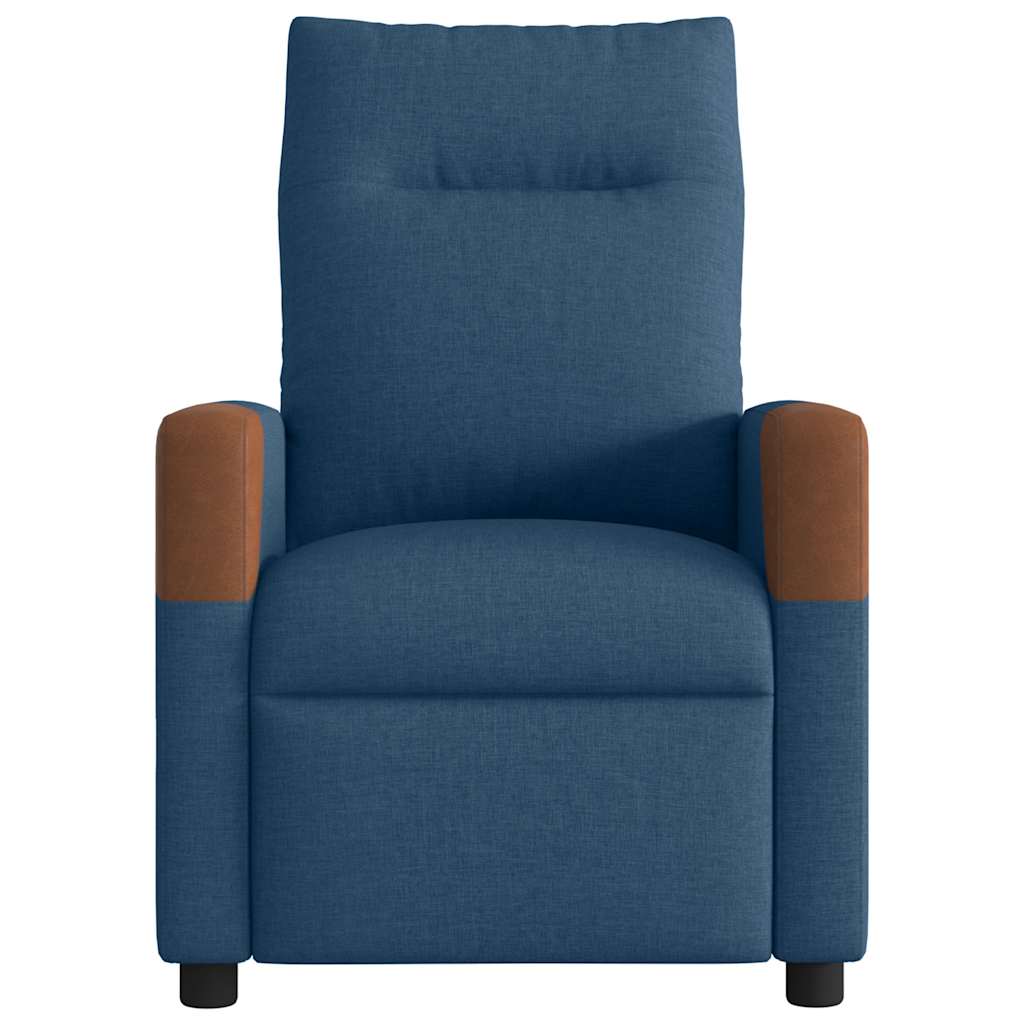 Fauteuil Inclinable De Massage Électrique Tissu Bleu