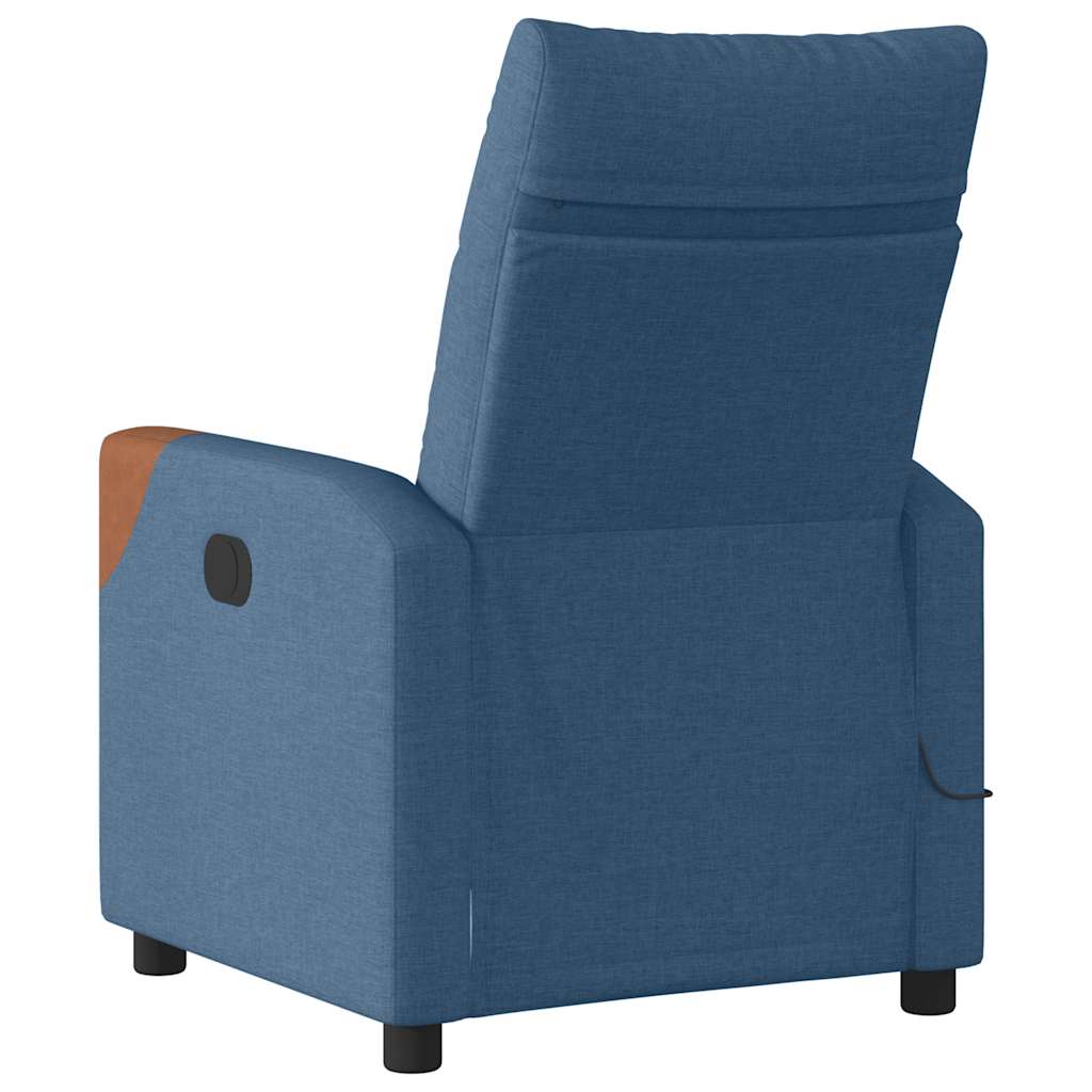 Fauteuil Inclinable De Massage Électrique Tissu Bleu