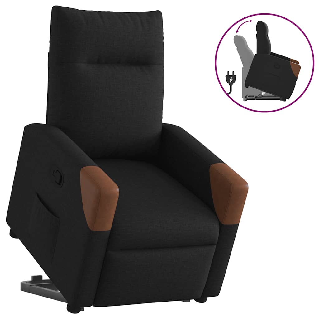 Fauteuil De Massage Inclinable Tissu Noir