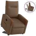 Fauteuil De Massage Inclinable Tissu Marron