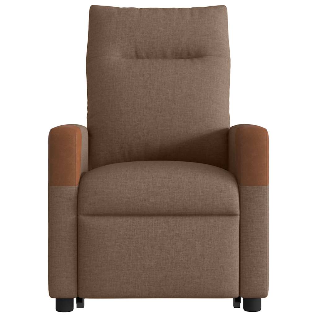 Fauteuil De Massage Inclinable Tissu Marron