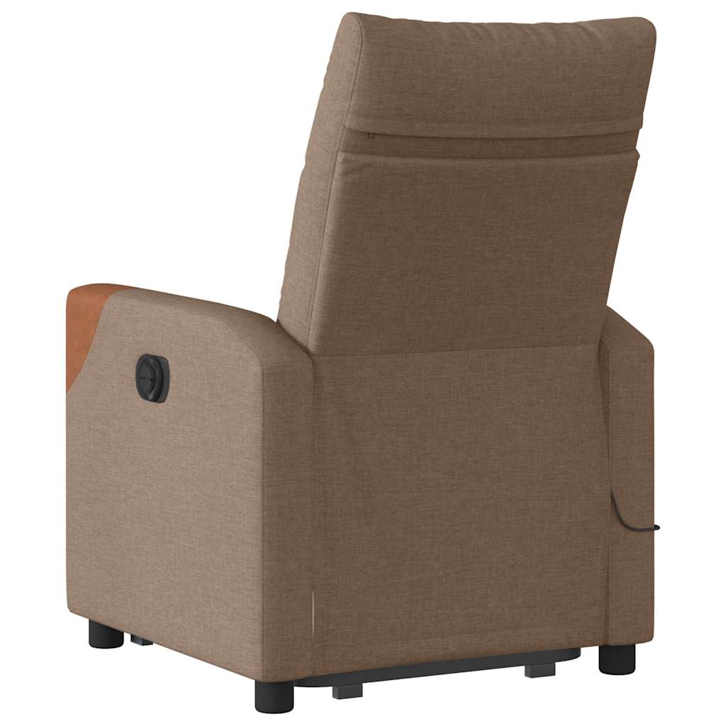 Fauteuil De Massage Inclinable Tissu Marron