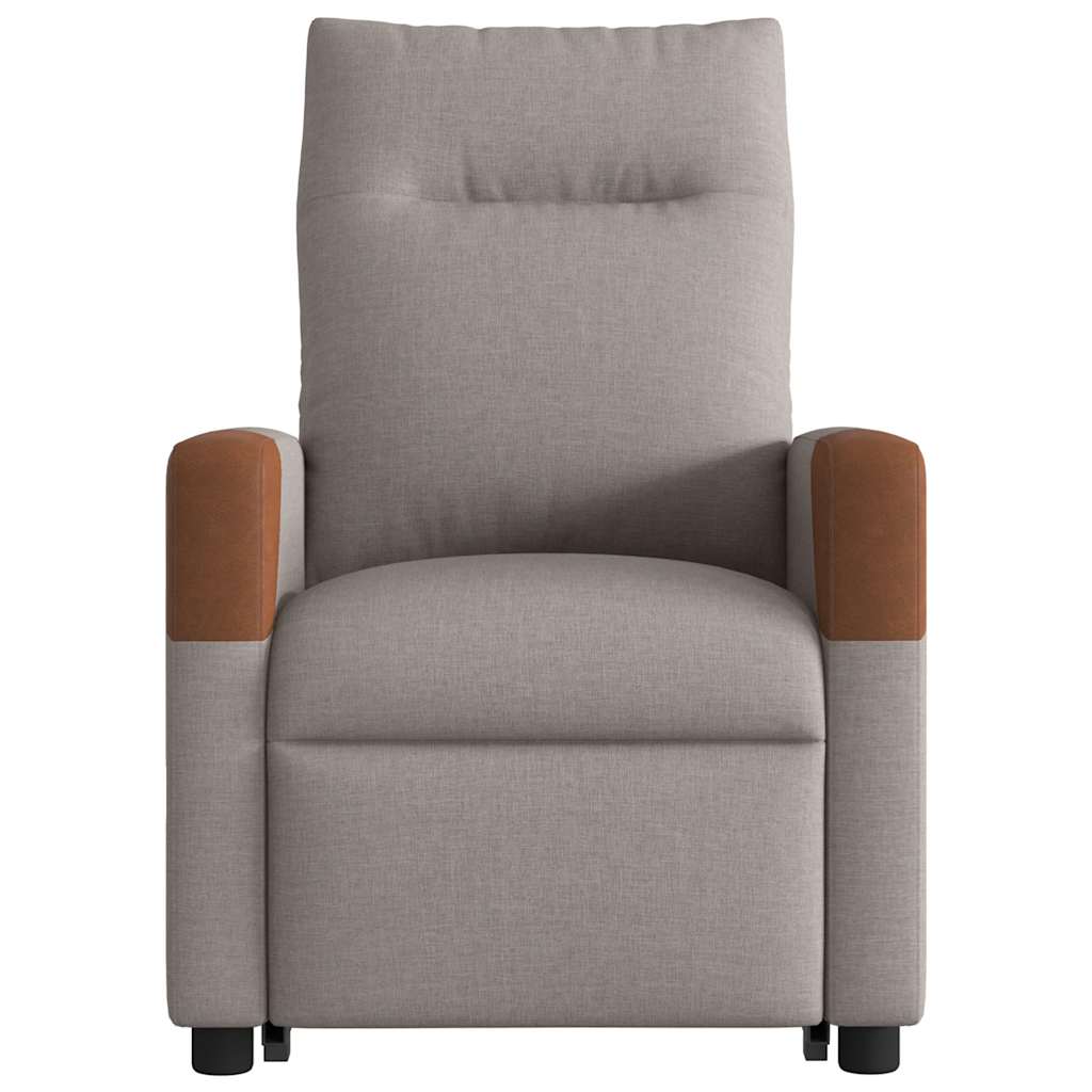 Fauteuil Inclinable De Massage Électrique Tissu Taupe