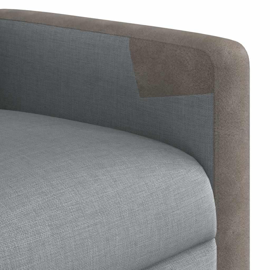 Fauteuil De Massage Inclinable Électrique Tissu Gris Clair