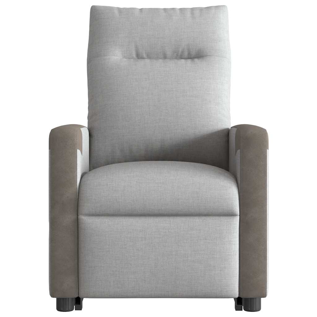 Fauteuil Inclinable De Massage Électrique Tissu Gris Nuage