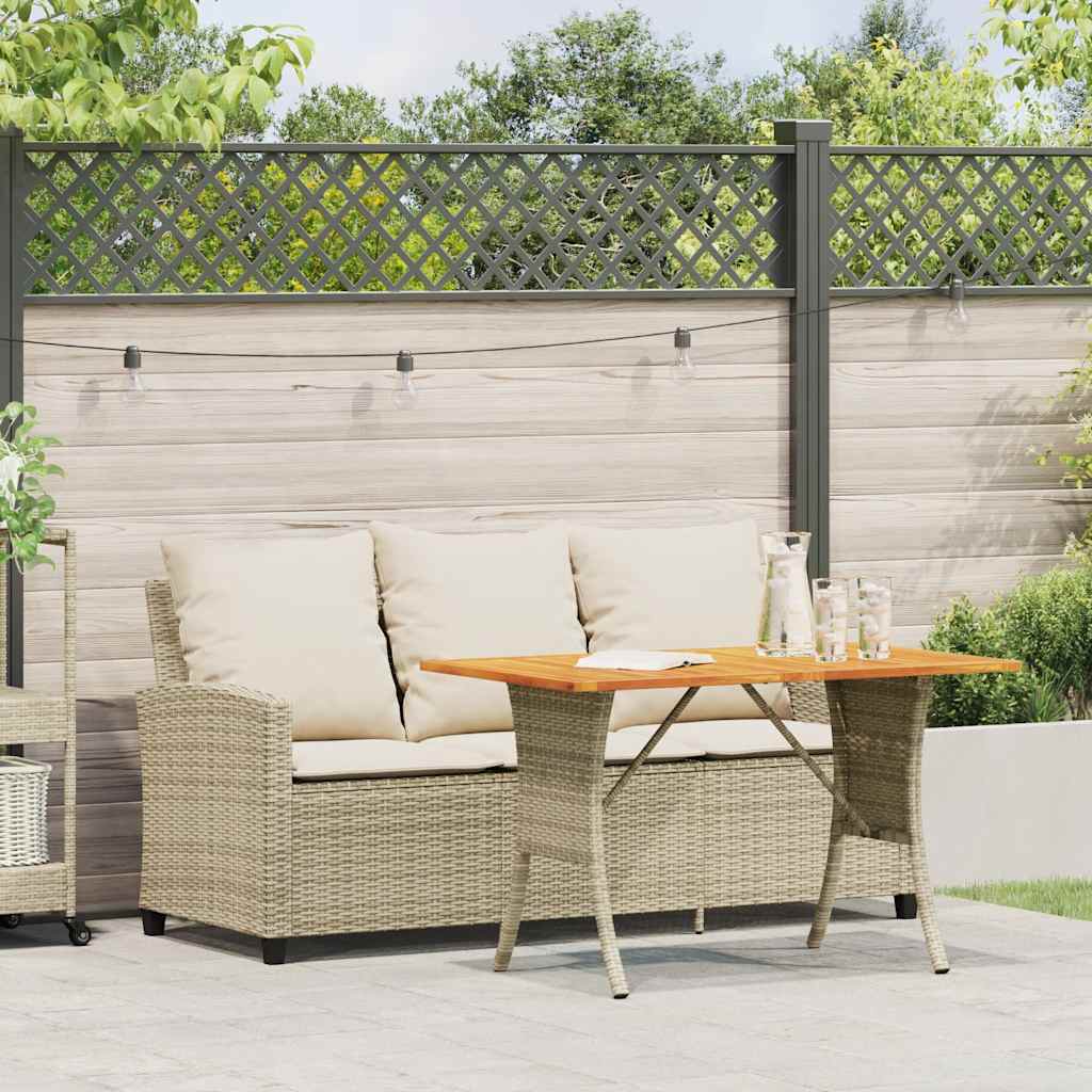 Canapé De Jardin 3 Places Coussins Table Résine Tressée