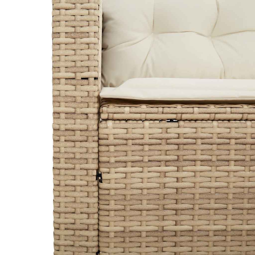 Canapé De Jardin Avec Table Et Coussins En Forme De L Beige