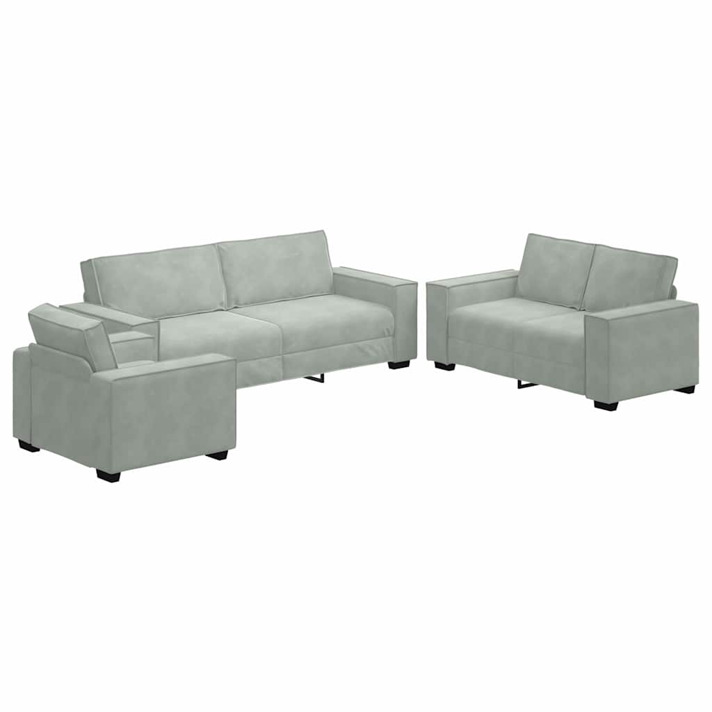 Canapé 3 Pcs 220 X 80 X 84 Cm Tissu En Lin Mélangé