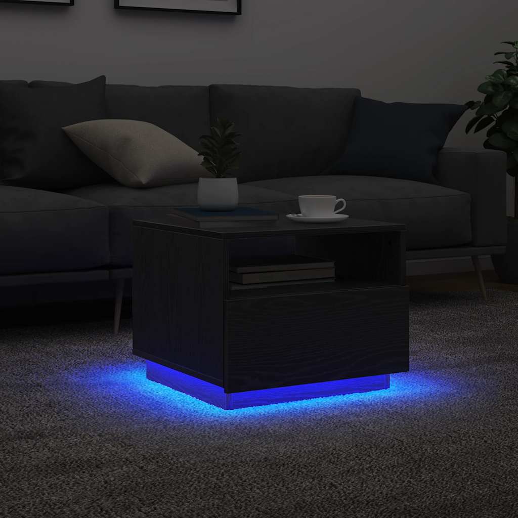 Table Basse Avec Lumières Led 90X49X40 Cm