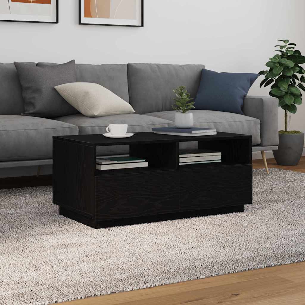 Table Basse Avec Lumières Led 90X49X40 Cm