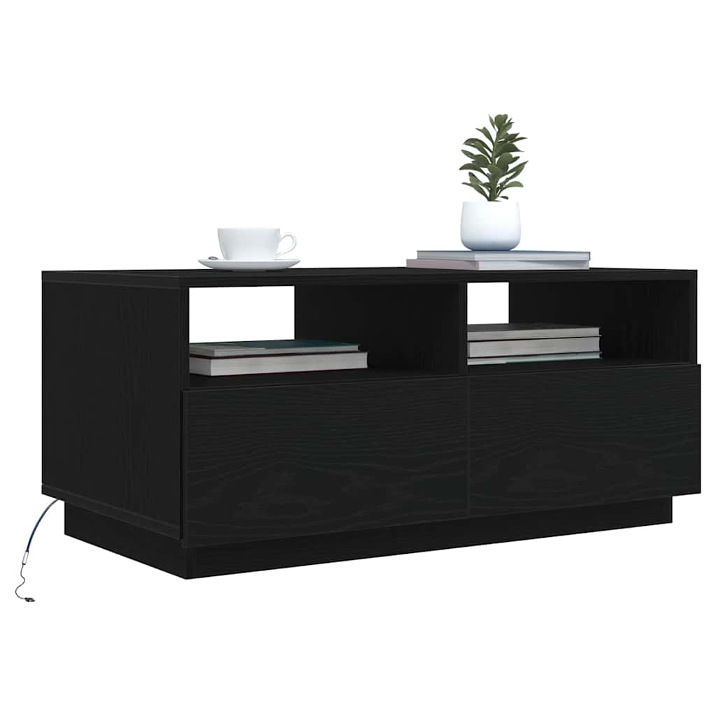 Table Basse Avec Lumières Led 90X49X40 Cm
