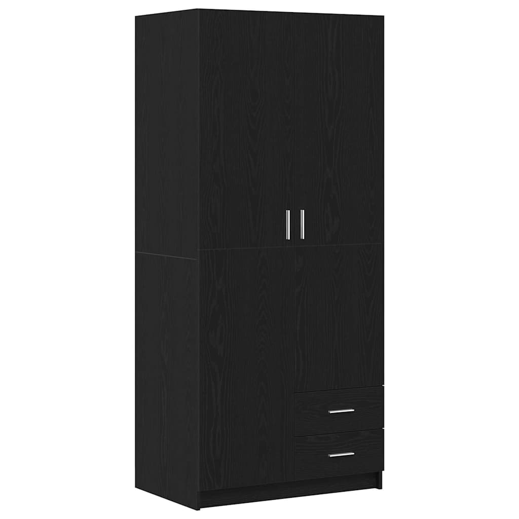 Armoire Chêne noir 80 x 52 x 180 cm Bois d'ingénierie