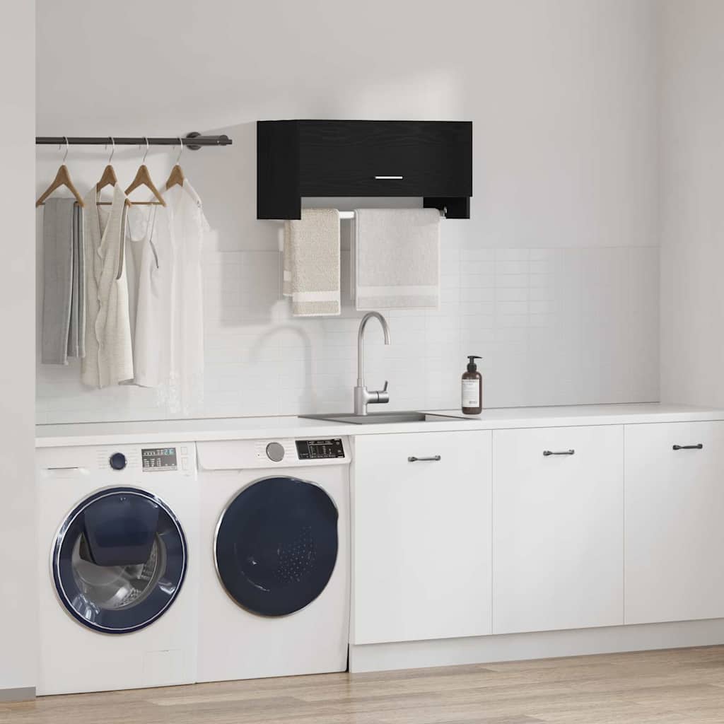 Black Oak Wardrobe 70 x 32.5 x 35 cm Engineered wood