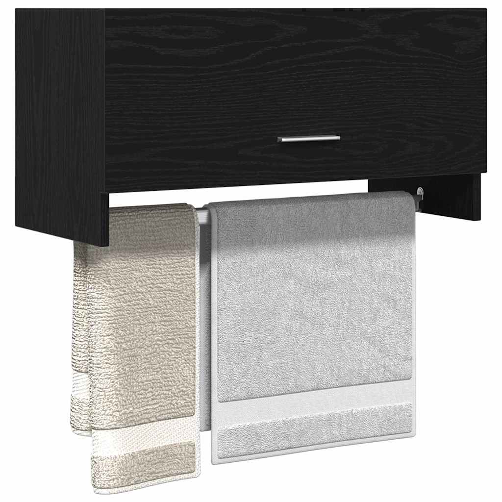 Black Oak Wardrobe 70 x 32.5 x 35 cm Engineered wood