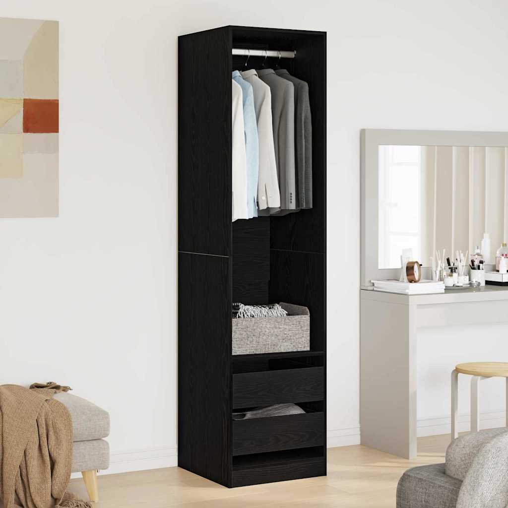 Black Oak Cabinet 50 x 50 x 200 cm Engineered wood