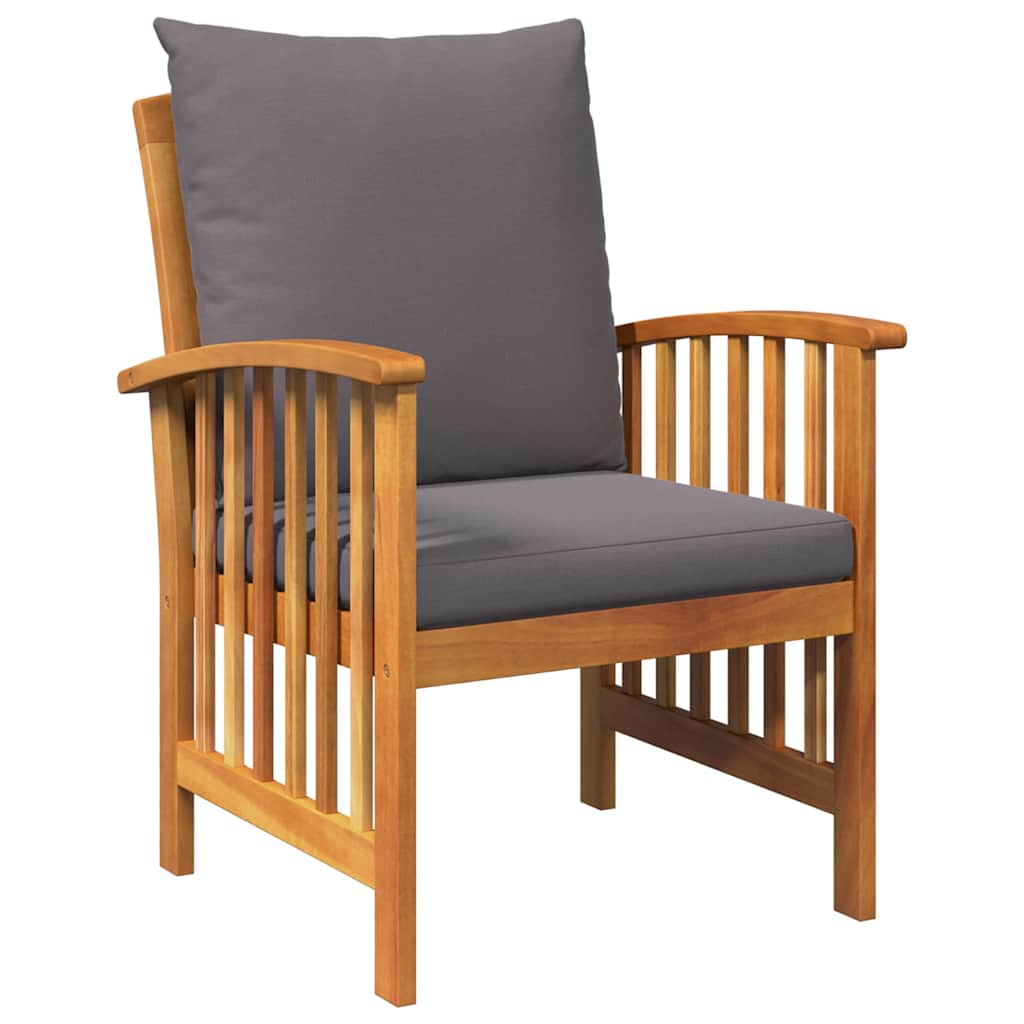 Ensemble De Canapé De Jardin Avec Coussin 3 Pcs Huile Naturelle