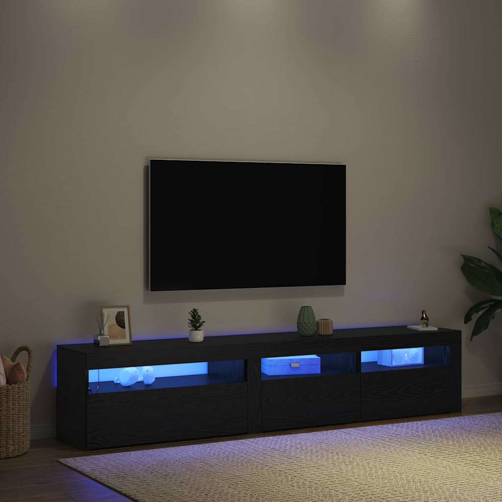 Meuble Tv 2 Pcs 195 X 35 X 40 Cm Bois D'ingénierie