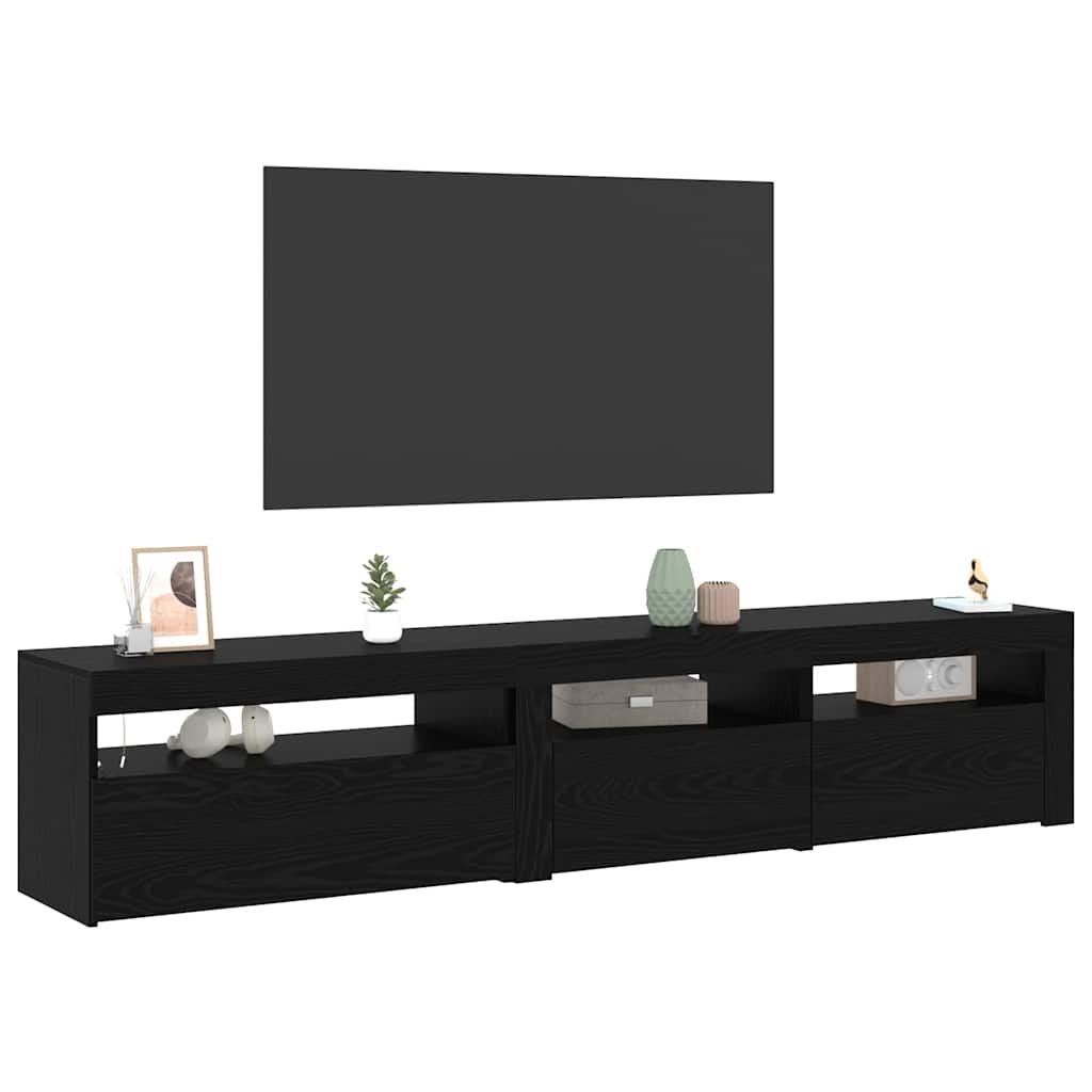 Meuble Tv 2 Pcs 195 X 35 X 40 Cm Bois D'ingénierie
