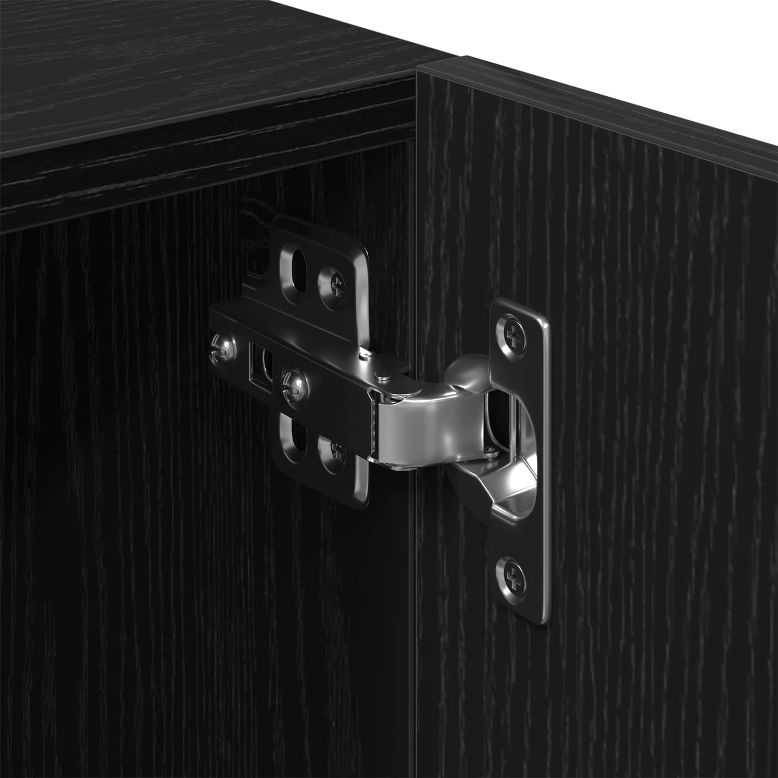 Ensemble Meuble Tv Montage Mural 2 Pcs Noir 180 X 35 X 40 Cm