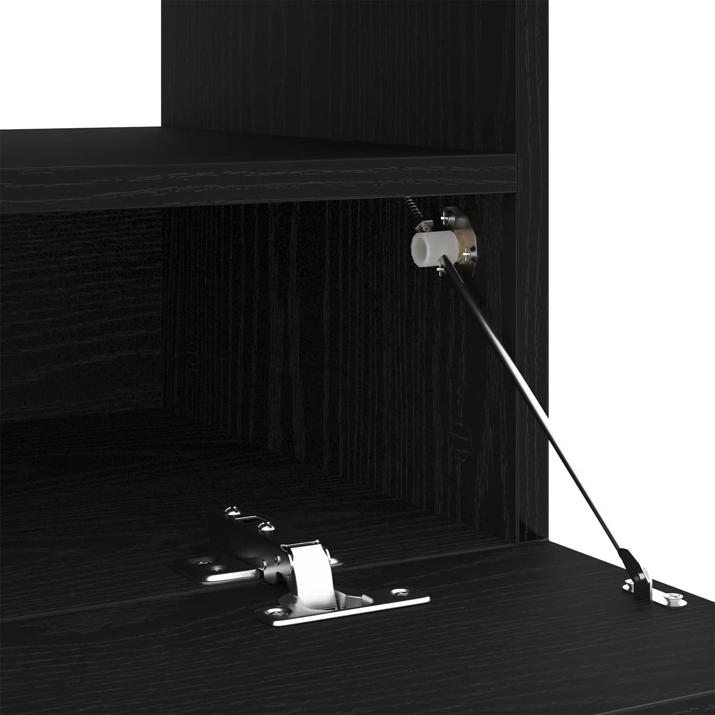 Ensemble Meuble Tv Montage Mural 2 Pcs Noir 180 X 35 X 40 Cm