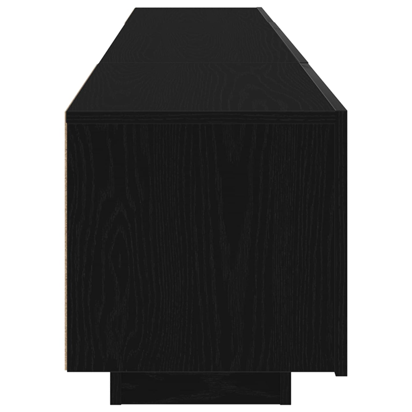 Ensemble Meuble Tv Montage Mural 2 Pcs Noir 180 X 35 X 40 Cm