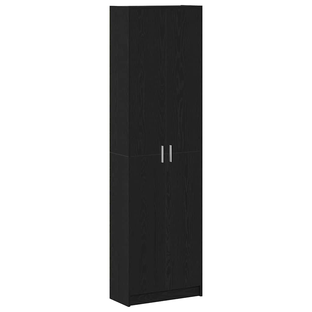 Black Oak Cabinet 55 x 25 x 189 cm Engineered Wood