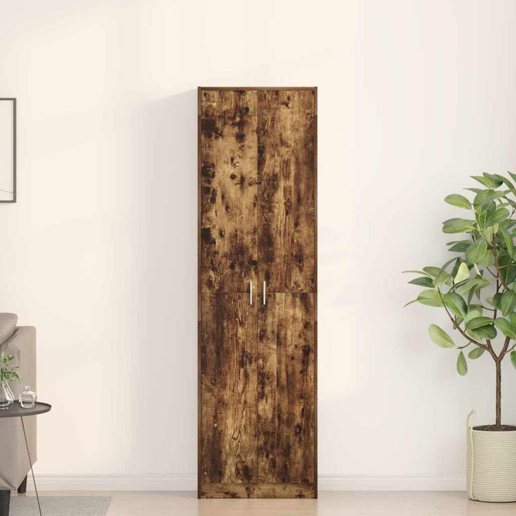 Smoked Oak Wardrobe 55 x 25 x 189 cm Engineered Wood