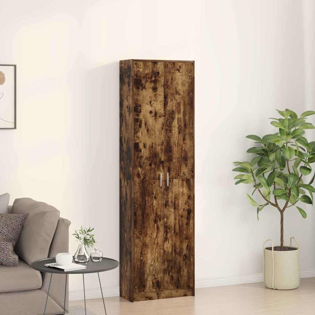 Smoked Oak Wardrobe 55 x 25 x 189 cm Engineered Wood