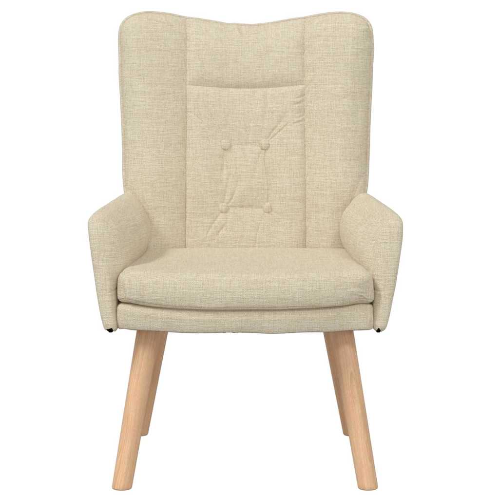 fauteuil Crème 63 x 67 x 94 cm Tissu et contreplaqué