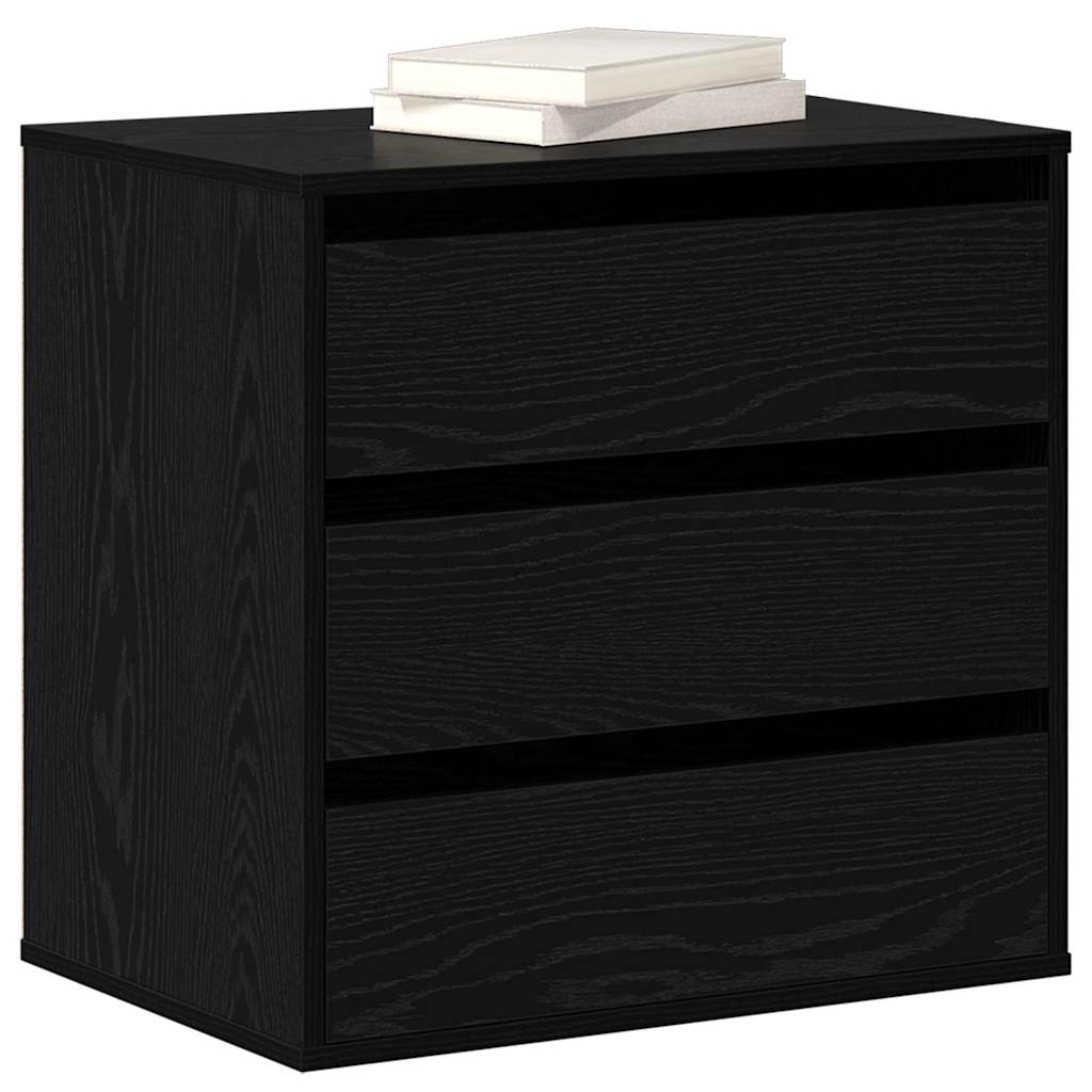 Black Drawer Cabinet 60 x 41 x 58 cm Engineered Wood
