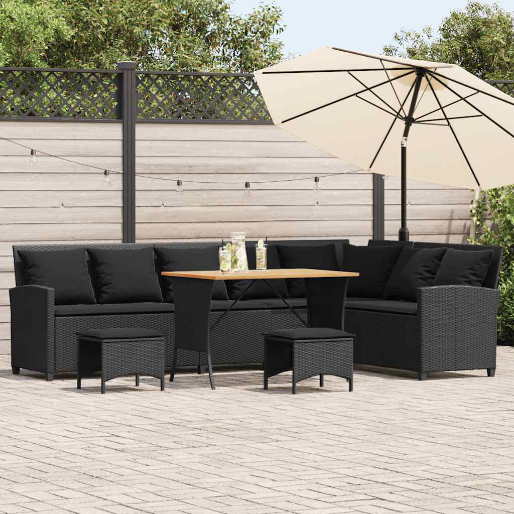 Canapé De Jardin Avec Coussins Beige Résine Tressée