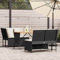 Canapé De Jardin Avec Coussins Beige Résine Tressée