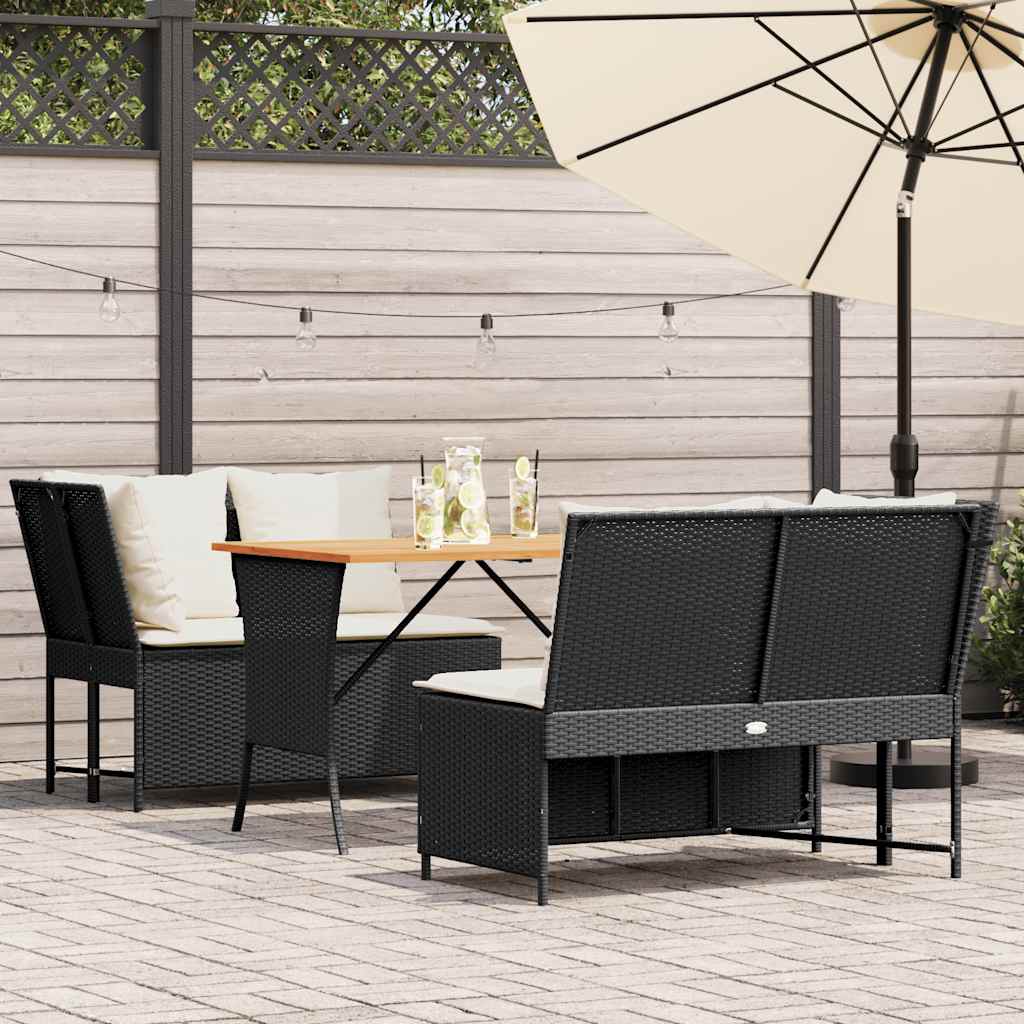 Canapé De Jardin Avec Coussins Beige Résine Tressée