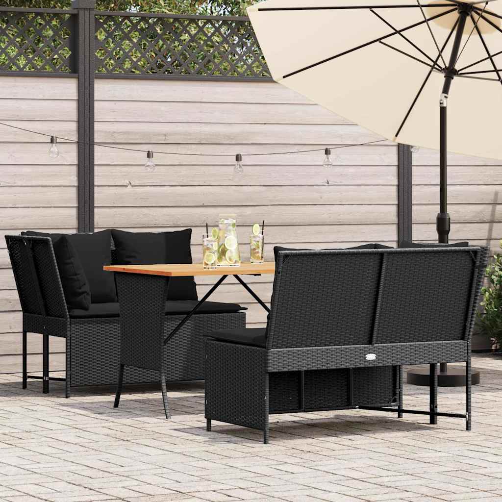 Canapé De Jardin Avec Coussins Beige Résine Tressée