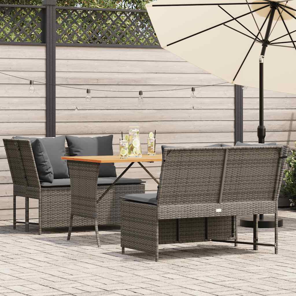 Canapé De Jardin Avec Coussins Beige Résine Tressée