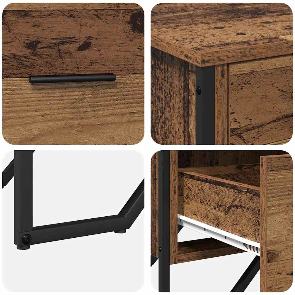 Commode Avec Tiroir 2 Pcs 91 X 35,5 X 74,5 Cm