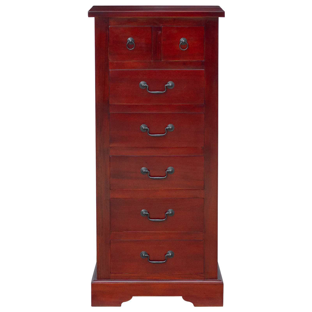Commode Marron 45 X 35 X 100,5 Cm Bois De Mahogany Massif