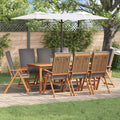 Chaise De Jardin 8 Pcs Marron Et 57 X 71,5 X 104 Cm