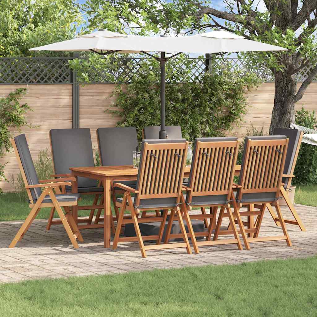 Chaise De Jardin 8 Pcs Marron Et Blanc 57 X 71,5 X 104 Cm