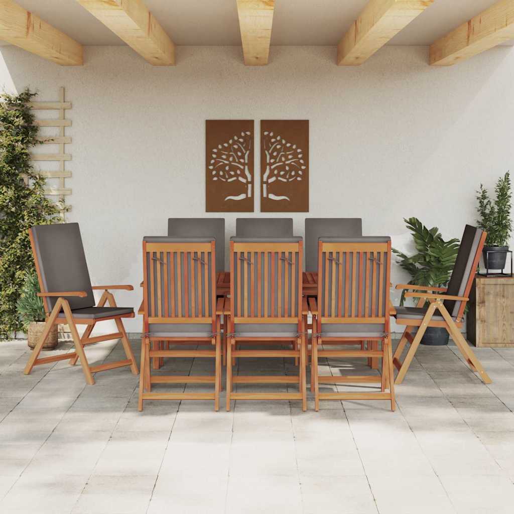 Chaise De Jardin 8 Pcs Marron Et 57 X 71,5 X 104 Cm