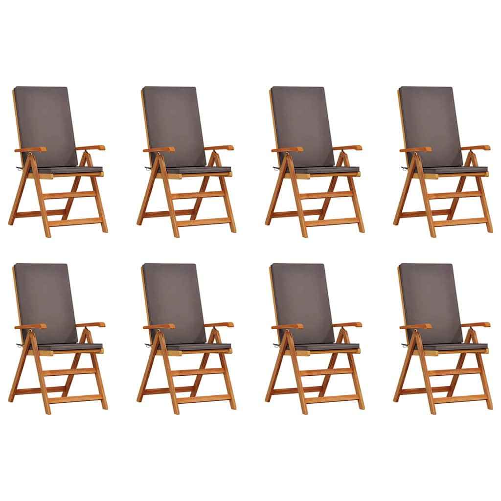 Chaise De Jardin 8 Pcs Marron Et 57 X 71,5 X 104 Cm