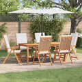 Chaise De Jardin 6 Pcs Marron Et Blanc 57 X 71,5 X 104 Cm