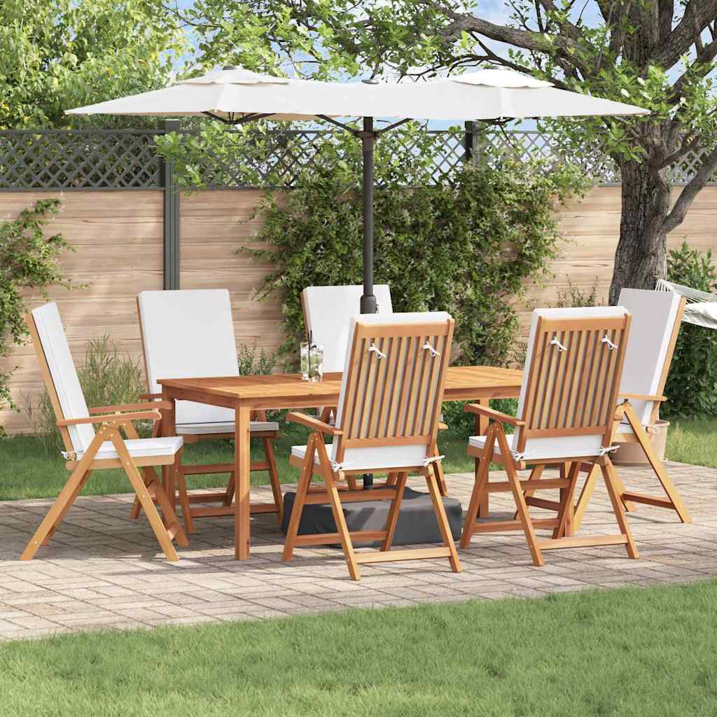 Chaise De Jardin 8 Pcs Marron Et Blanc 57 X 71,5 X 104 Cm