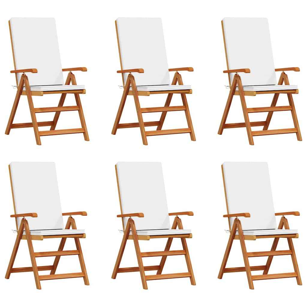 Chaise De Jardin 6 Pcs Marron Et Blanc 57 X 71,5 X 104 Cm