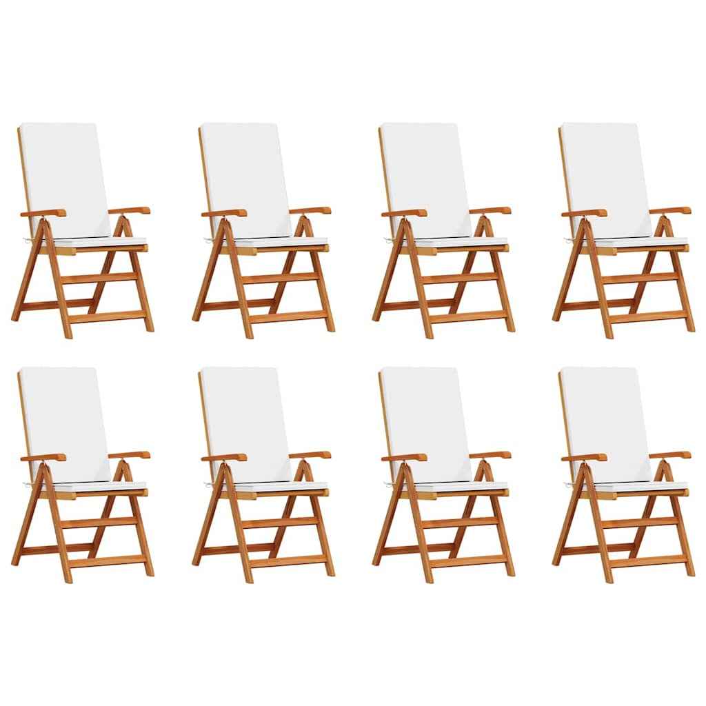 Chaise De Jardin 8 Pcs Marron Et Blanc 57 X 71,5 X 104 Cm