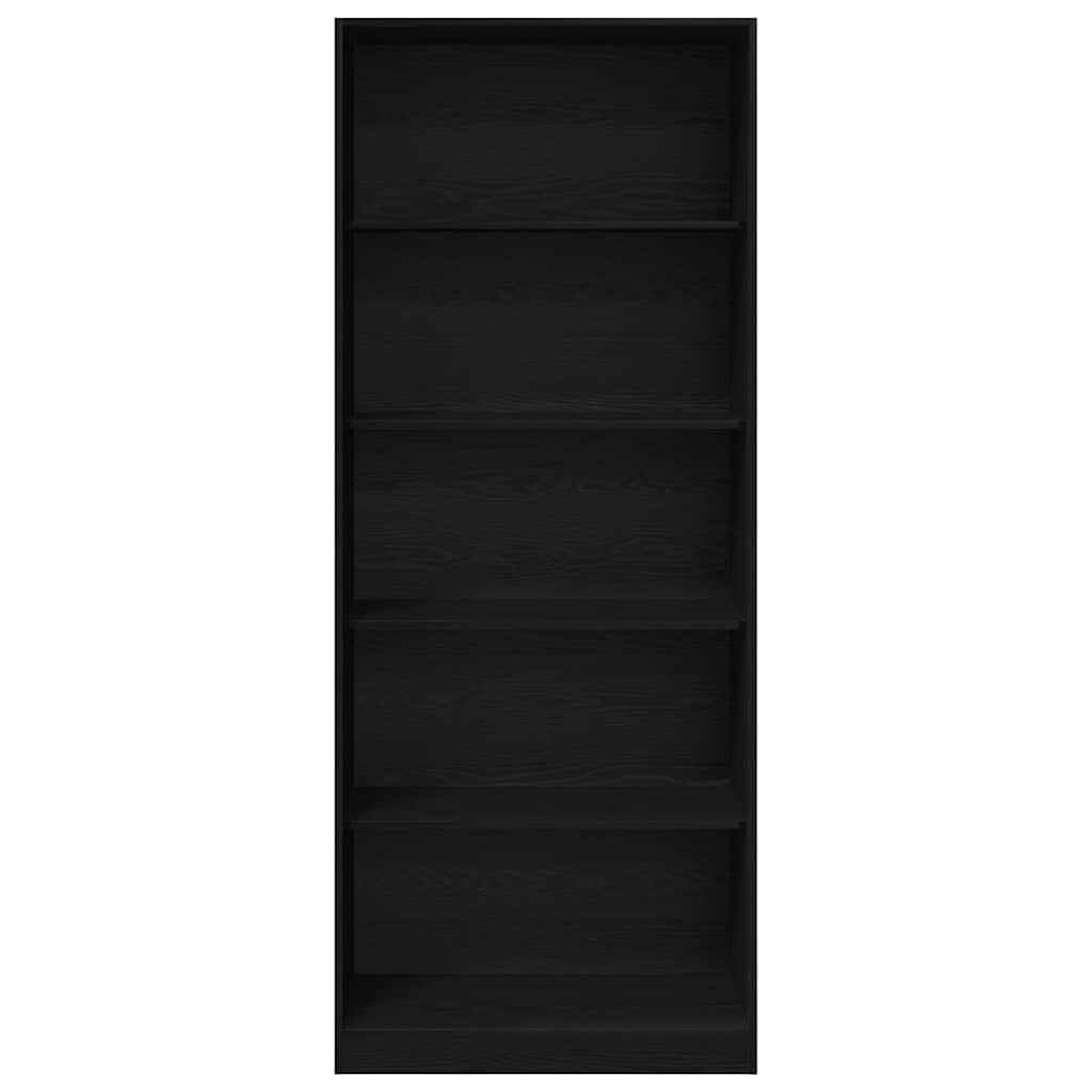 Black Oak Wardrobe 80 x 50 x 200 cm Engineered Wood